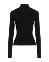 Off-white Woman Turtleneck Black Size 4 Viscose, Polyester In Black