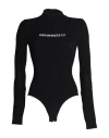 Off-white Woman Turtleneck Black Size 8 Viscose, Polyester In Black