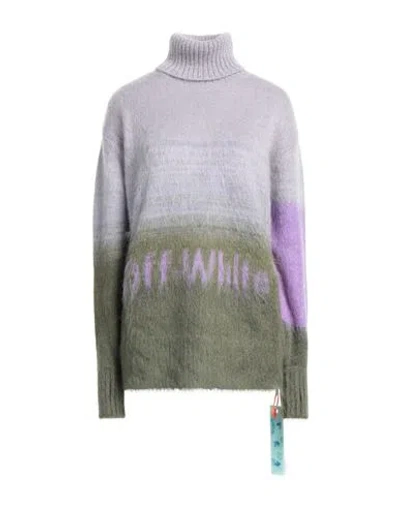 OFF-WHITE OFF-WHITE WOMAN TURTLENECK LILAC SIZE 2 MOHAIR WOOL, POLYAMIDE, WOOL