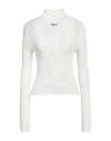 Off-white Woman Turtleneck Off White Size 4 Viscose, Polyester