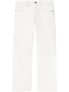 Off-white White Contrast-stitching Straight-leg Jeans In Vintage White