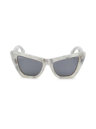 Off-white Women's 57mm Edvard Cat-eye Marble Sunglasses In Gold