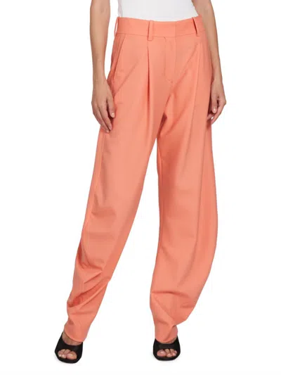 Off-white Women's Ablohland Paperbag Pants In Coral Pink