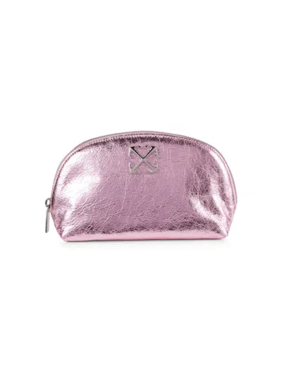 Off-white Women's Arcade Leather Cosmetic Case In Pink