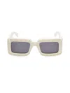 Off-white Women's Atlantic 53mm Rectangular Sunglasses In White Dark Grey