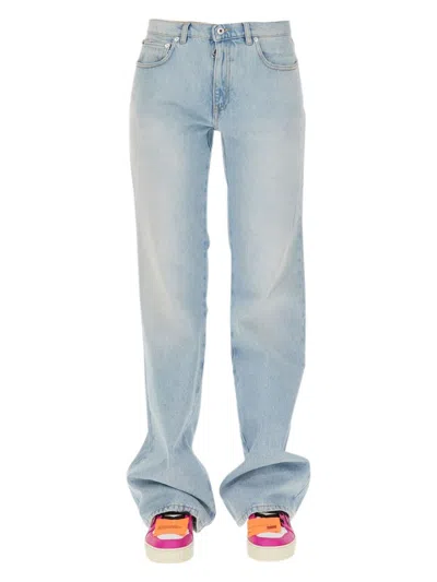 OFF-WHITE WOMEN'S BEACH BABY BAGGY JEANS