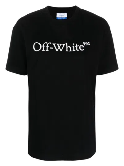 OFF-WHITE WOMEN'S BIG LOGO BOOKISH COTTON T-SHIRT