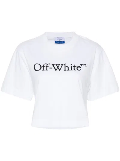 Off-white Women Big Logo Bookish Cropped T-shirt