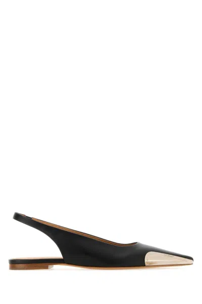 Off-white Off White Women Black Leather Ballerinas