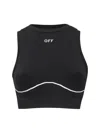 Off-white Off White Women Black Seamless Activewear Top In Black