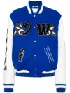 Off-white Women's Blue/white Wool Blend Dress | Size 42 | Owek006s24 Color Fab0024601 In Blue