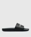 Off-white Bookish Logo-print Slides In Blackwht