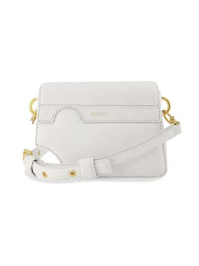 Off-white Women's Burrow Leather Crossbody Bag In White