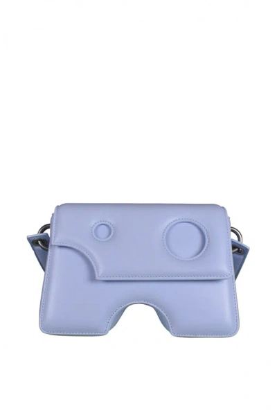 Off-white Women Burrow 22 Shoulder Bag In Blue