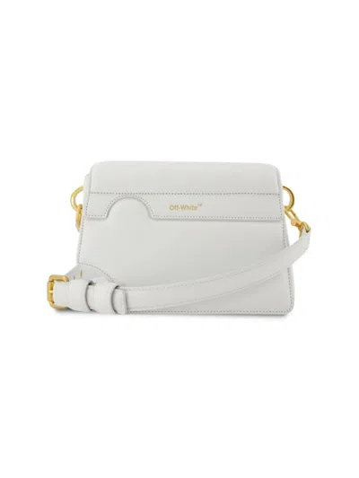 Off-white Women's Burrow Leather Crossbody Bag In White