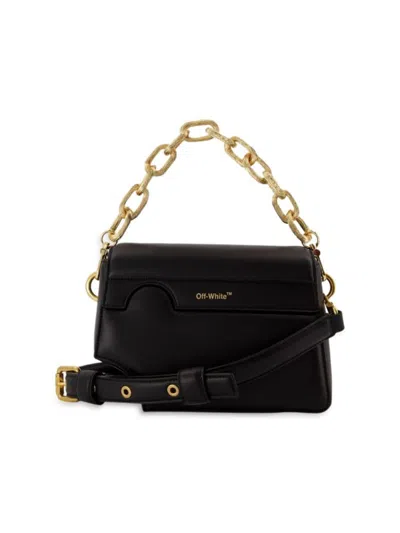 Off-white Women's Burrow Leather Shoulder Bag In Black