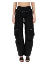 Off-white Cotton Cargo Trousers In Black
