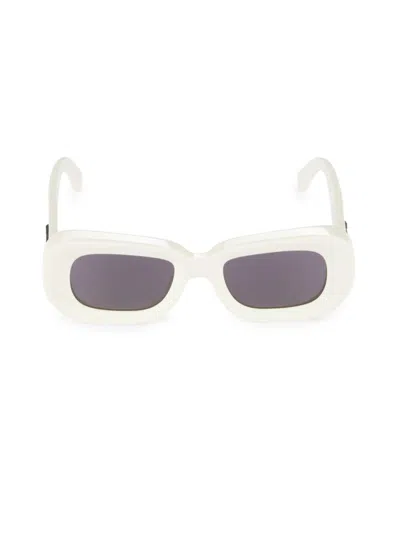 Off-white Women's Carrara 50mm Rectangular Sunglasses In White