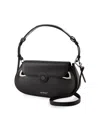 Off-white Women's Clam-shape Leather Shoulder Bag In Black