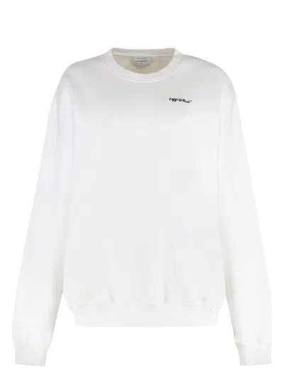 OFF-WHITE WOMEN'S COTTON CREW-NECK SWEATSHIRT | SIZE MEDIUM | OWBA055S25FLE002 COLOR 0110