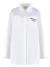 Off-white Women's Cotton Shirtdress | Size 42 | Owdg009s25fab001 Color 0110 In White