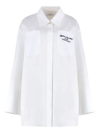 OFF-WHITE WOMEN'S COTTON SHIRTDRESS | SIZE 42 | OWDG009S25FAB001 COLOR 0110