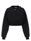 Off-white Cotton Sweatshirt With Frontal Logo
