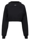 Off-white Cotton Sweatshirt With Frontal Logo