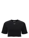 Off-white Off White Cropped T Shirt With Off Embroidery