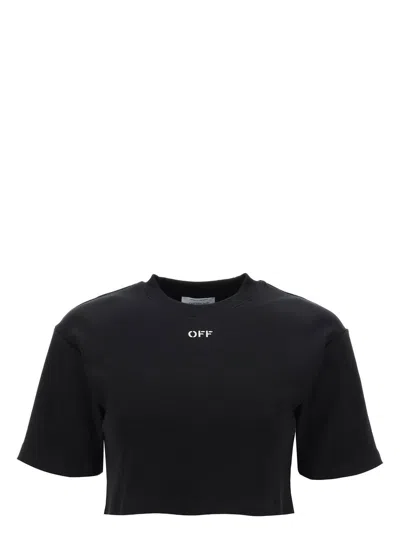 OFF-WHITE WOMEN'S CROPPED T-SHIRT WITH LOGO