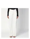Off-white Contrast Hem Mid-rise Denim Jeans In White