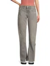 Off-white Women's Distressed Slim-fit Jeans In Gray
