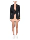 Off-white Twisted Blazer Wool Blend Jacket In Multicolour