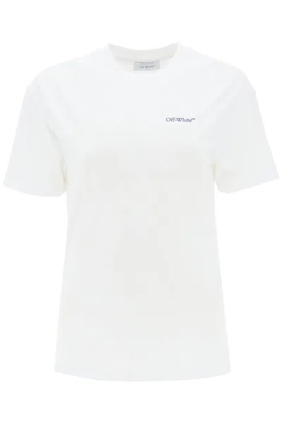 OFF-WHITE WOMEN'S EMBROIDERED COTTON T-SHIRT