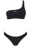 Off-white Embroidered Logo Bikini Set With In Black