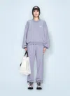 Off-white Off White Women Embroidered Ow Sweatshirt In Purple