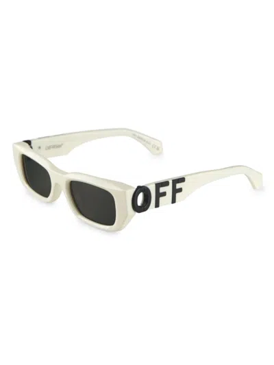 Off-white Women's Fillmore 49mm Rectangular Sunglasses In White Dark Grey