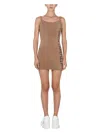 Off-white Logo Printed Mini Dress In Beige