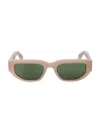 Off-white Greeley Rectangle-frame Sunglasses In Beige Green