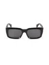 Off-white Women's Hays 54mm Solid Lens Square Plastic Sunglasses In Black