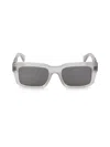 Off-white Women's Hays 54mm Solid Lens Square Plastic Sunglasses In Gray