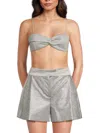 Off-white Women's Hday Glitter Twist Crop Top