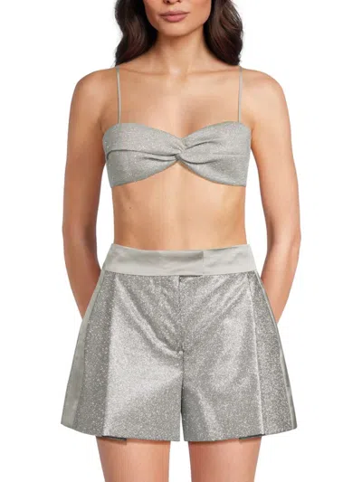 Off-white Women's Hday Glitter Twist Crop Top