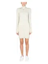 Off-white Contemporary High Neck Mini Dress In Grey