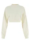Off-white Women's Ivory Cotton Oversize Sweatshirt | Size Small | Owba070s23jer001 Color 0401