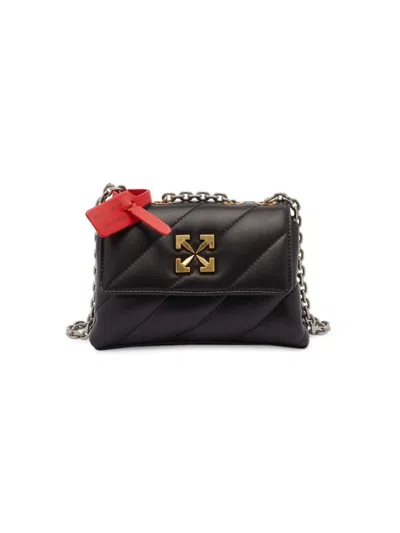Off-white Women's Jackhammer Leather Quilted Shoulder Bag In Black