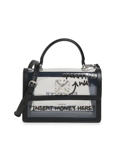 Off-white Women's Jitney 1.4 Transparent Pvc & Leather Top Handle Bag