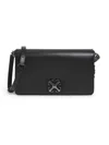 Off-white Arrows-motif Leather Cross-body Bag In Black