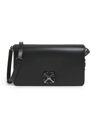 Off-white Women's Jitney Leather Shoulder Bag In Black