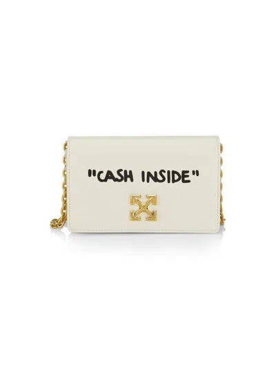 Off-white Women's Jitney Logo Leather Shoulder Bag In Multi
